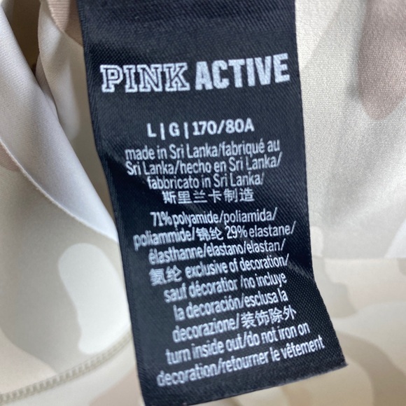 Pink Active Leggings Womens Large Camo workout pants gym yoga sports running - Picture 7 of 9